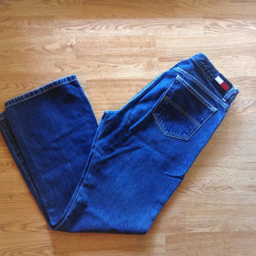 Tommy Hilfiger vintage retro big‎ logo denim Jeans pants y2k